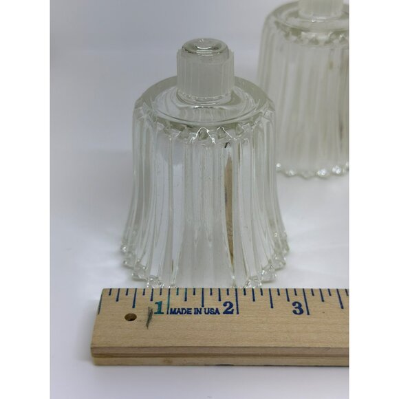 VTG Homco Ribbed Glass Candle Holder Cup Set of 4 Scalloped Edge Classic - Picture 5 of 6